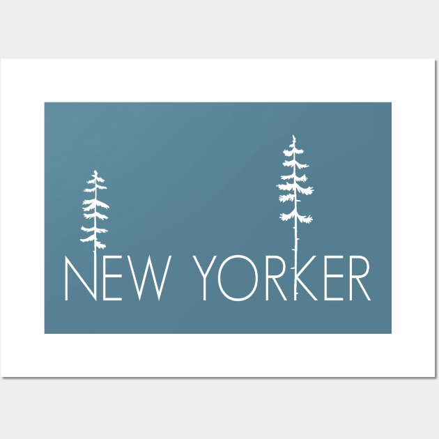 Proud New Yorker, Upstate NY Pine Trees Wall Art by GreatLakesLocals